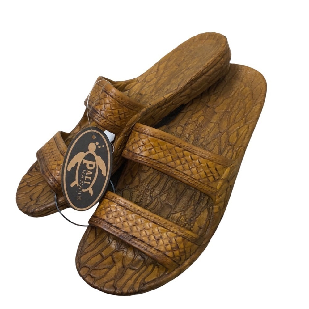 Pali Hawaii Moses Sandal Shoe Unisex 9 Brown NWT Slides Casual Beach Vacation - Picture 5 of 8